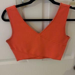 orange crop top